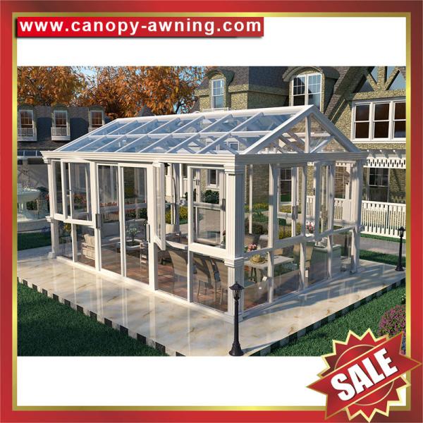 high quality outdoor backyard prefabricated solar four seasons aluminum glass sun house sunroom enclosure cabin kits