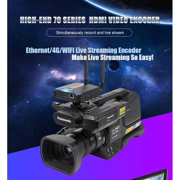 4G WIFI H.264 H.265 Video Encoder For Outdoor Live Streaming Via WIFI And Ethernet