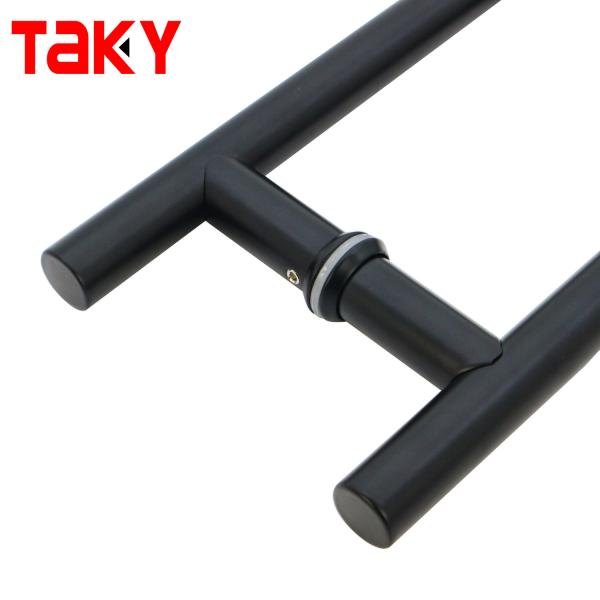 Modern Commercial H Style Back-to-Back Glass Door Pull Push Handle