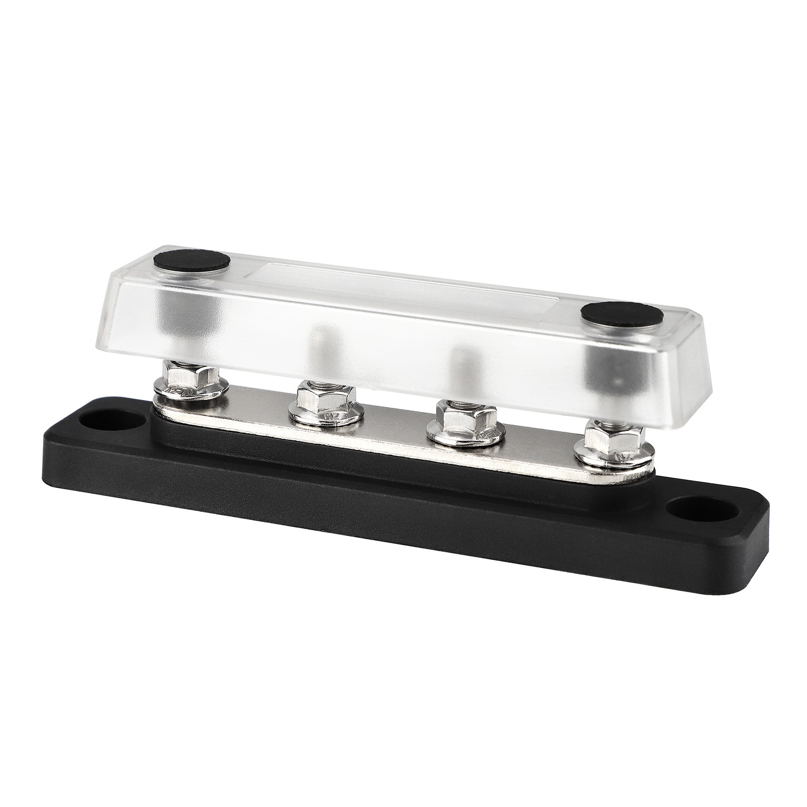 4 Way 100A Black Bus Bar Power Distribution Block for RV Marine Solar Applications