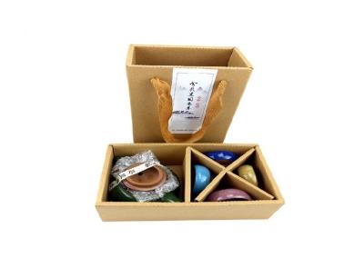 Eco friendly Kraft Paper Tea Packing Box Recycled Natural Tea Set
