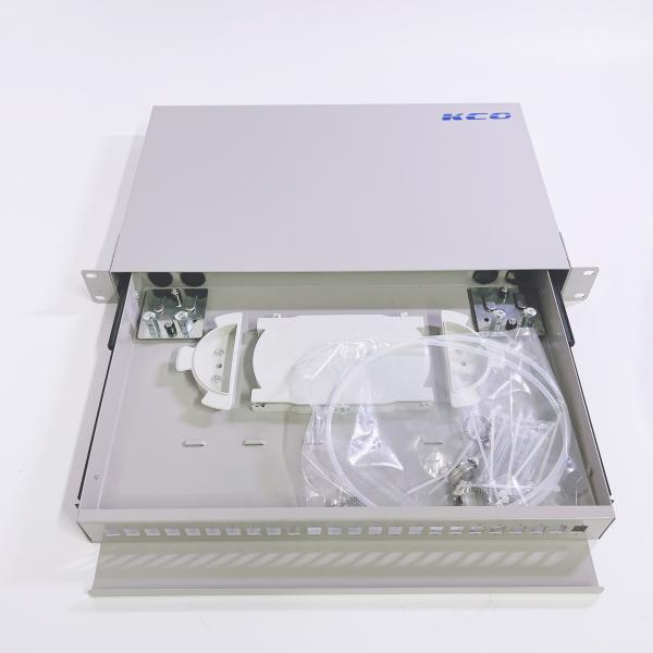 19 caixa de remendo Rackmount da fibra ótica dos portos internos da caixa terminal 24 da fibra ótica