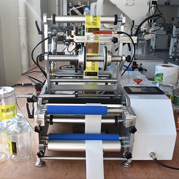 Adjustable Round Wine Bottle Labeling Equipment Applicator Machine Quick ROI