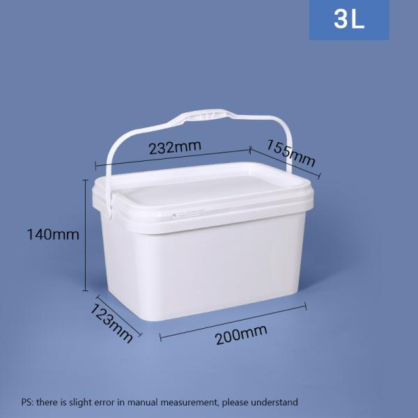 Des seaux en plastique vide de qualité alimentaire durables avec poignée et couvercle pour les solutions d'emballage
