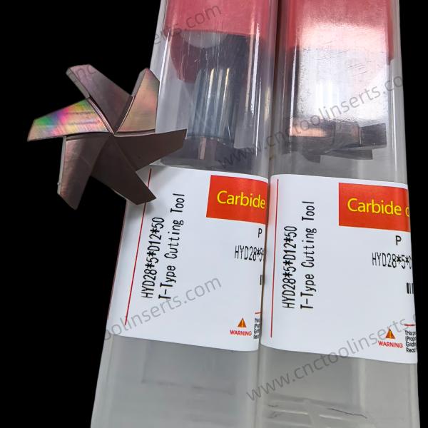 Coated T-Slot Cutters， HYD28*5*D12*50, 6-Flute, Straight Shank ，Specifically designed for machining T-slots, side grooves, chamfering, and special contours.