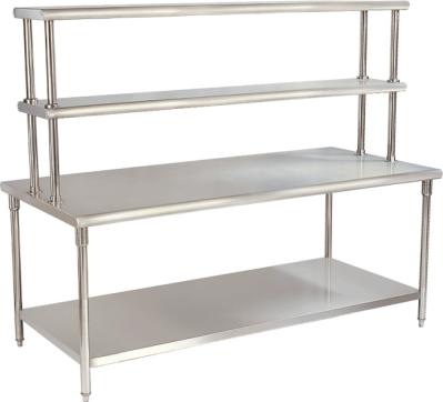 Equipamento de aço inoxidável da restauração da cozinha YX-H30-2/tabela de trabalho com cremalheira superior