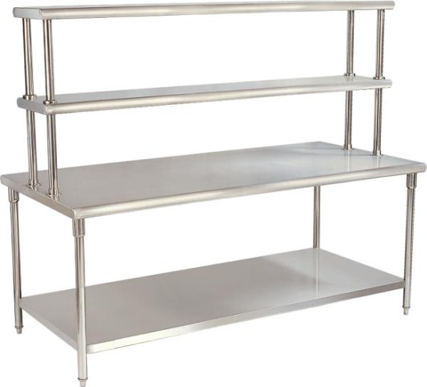 Kitchen YX-H30-2 Stainless Steel Catering Equipment / Work Table With Top Rack