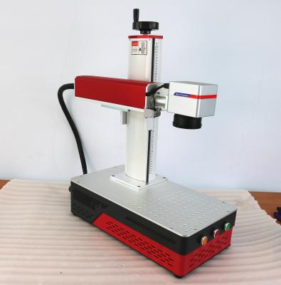 Desktop Mini Fiber Laser Marking Machine All In One MAX Raycus JPT 20W 30W 50W With Rotary Axis