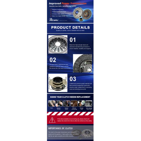 Rexwell Piezas de Automóvil de Alta Calidad Cubierta de Embrague OEM 31210-0k280 31210-0K281 Para Toyota Hilux Fortuner Hiace