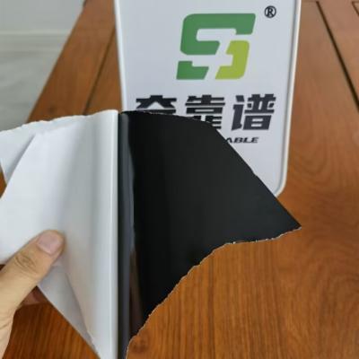 BG1133 Semi Glossy Paper with Black Adhesive Glue and White Glassine Liner