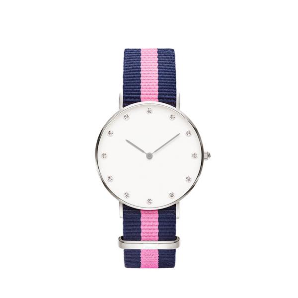 Waterproof Nylon Band Watches Japan Movt Quartz With 316L Stainless Steel Case