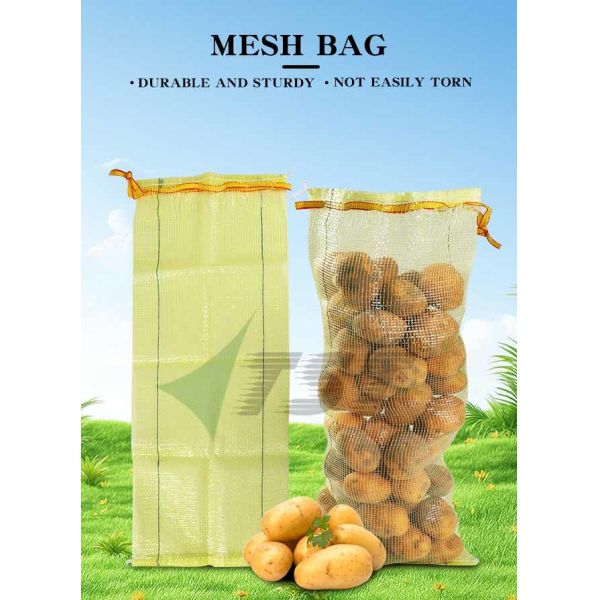 55x102cm 55x100 cm Polypropylene  Tubular Mesh Bag For Potato packing