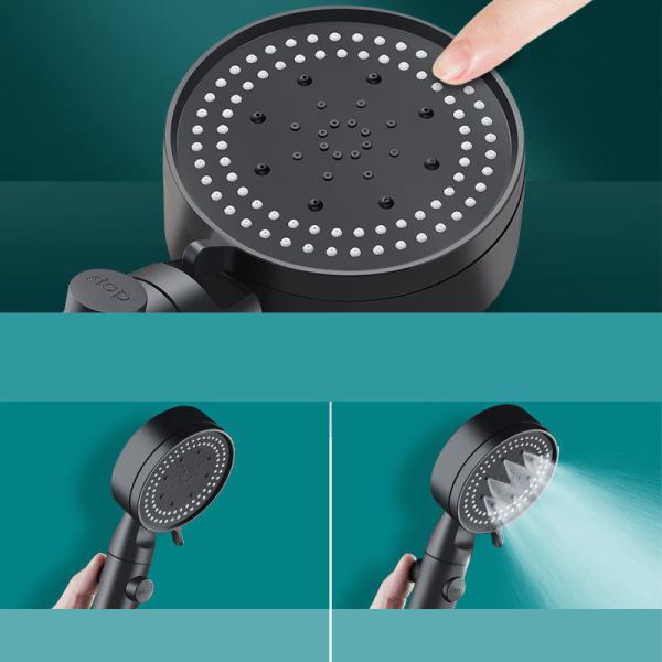 Lotus Aluminum Shower Head Nozzle Set Detachable Self cleaning