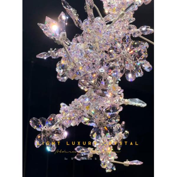 Unique Large Chandeliers Luxury Metal Crystal Floral Chandelier Luxurious Elegant