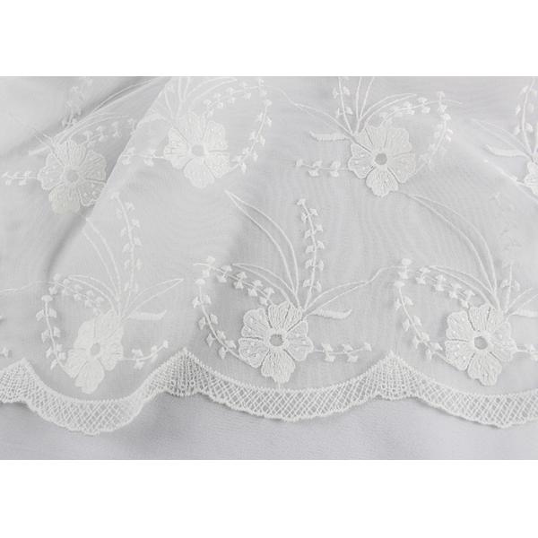 Ткань ткани шнурка гипюра Дубай вышитая белизной, Скаллопед ткань шнурка края
