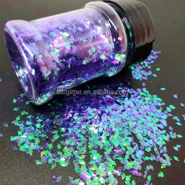 Fashionable Rhombus Shape Glitter Shaker Bottle Package with Purple Diamonds within Other Holiday Supplies