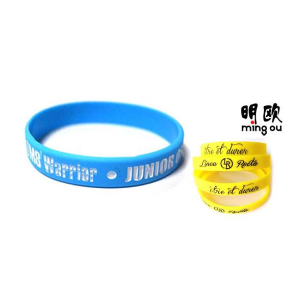 Trendy Silicone Awareness Bracelets , Personalized Rubber Band Bracelets For Kids