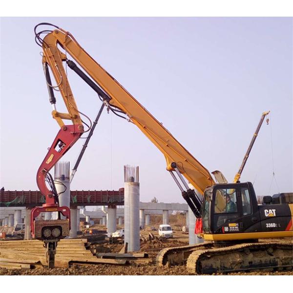 Steel Excavator Pile Driving With 25 MPa Max Pressure 15M Depth Torque And Speed