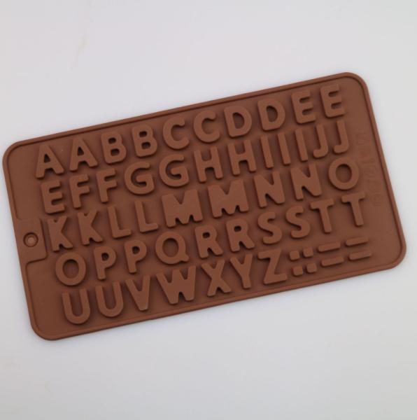 Alphabet Pattern Silicone Chocolate Molds Heat Insulation Waterproof