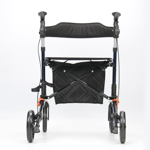 Supermarket Mobility Walking Aids Convenient Push Cart With Seat Basket