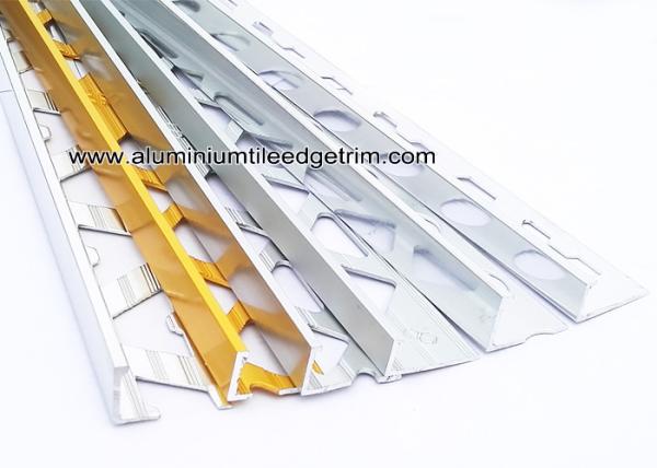 Pre Polished Bright Chrome L Angle Aluminium Tile Edge Trim 6mm / 8mm / 10mm  / 12mm