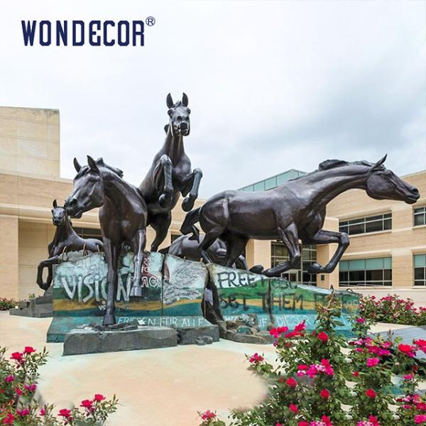 Tamaño de vida Estatuilla de caballos de pura sangre de bronce en inglés de metal realista de tamaño realista
