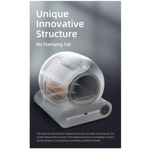 Caja de basura inteligente para gatos Tuya Caja de basura inteligente de limpieza cerrada silenciosa