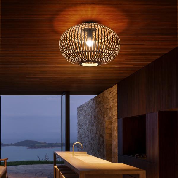 Customized Wicker Lamp Shade Pendant For Indoor Hallway Ceiling