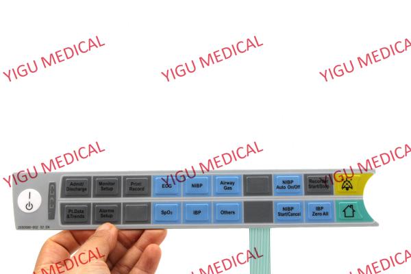 Teclado de silicona para monitor de paciente GE B20 para CARESCAPE B20