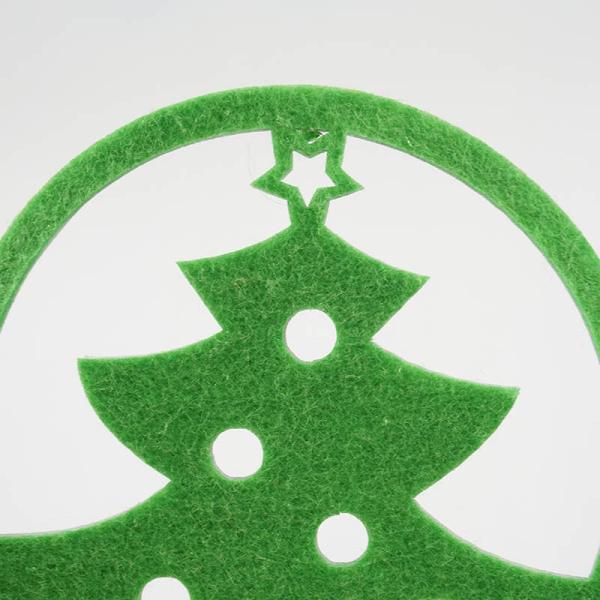 4mm Thickness Moisture Proof 10cm Christmas Felt Coasters