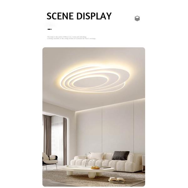 Modern Intelligence LED Ceiling Light Surface Mounted Home Decoration Acrylic Cover Iron Base Induction Lamps Living Room
