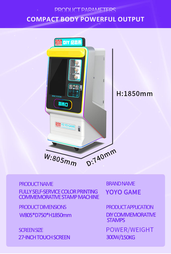 DIY Coins UV Printer Vending Machine Golden Medals AI AI-generated Images Souvenir Fridge Magnet Automatic Printing Machine with nayax