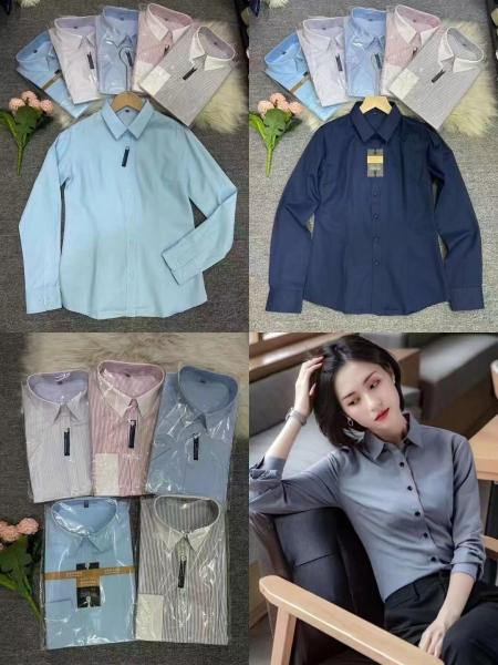 Washable Womens Polo Shirts Solid Pattern Regular Shirts Formal Dress Kcs9