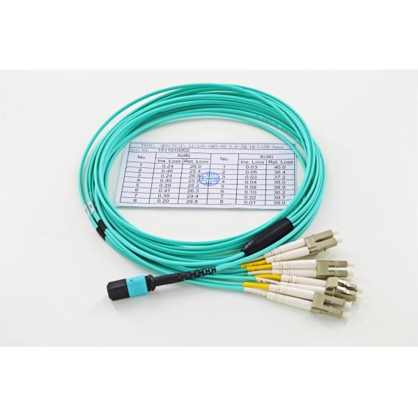 YINGDA высокоскоростной 8Fiber MPO мужской на LC OM3 Fanout Patch Cord Single Mode 9/125um Breakout 100G 400G