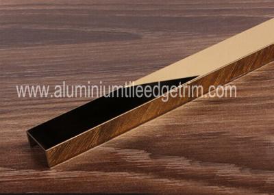 U Shaped Channel Stainless Steel Tile Trim Space Decoration Mirror Effect