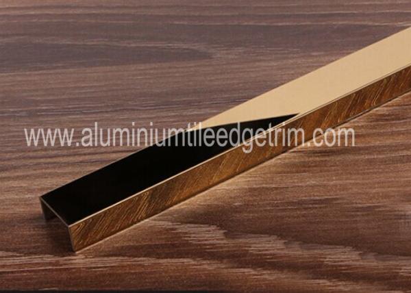 U Shaped Channel Stainless Steel Tile Trim Space Decoration Mirror Effect
