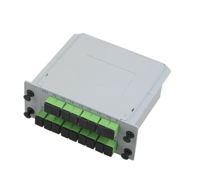Divisor do Plc de Ftth do único modo do divisor da fibra do Plc do conector 1x16 do Sc Apc