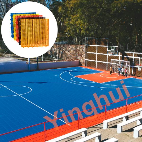 Customized Interlocking Gym Futsal Flooring Basketball Tennis Court Flooring For Outdoor