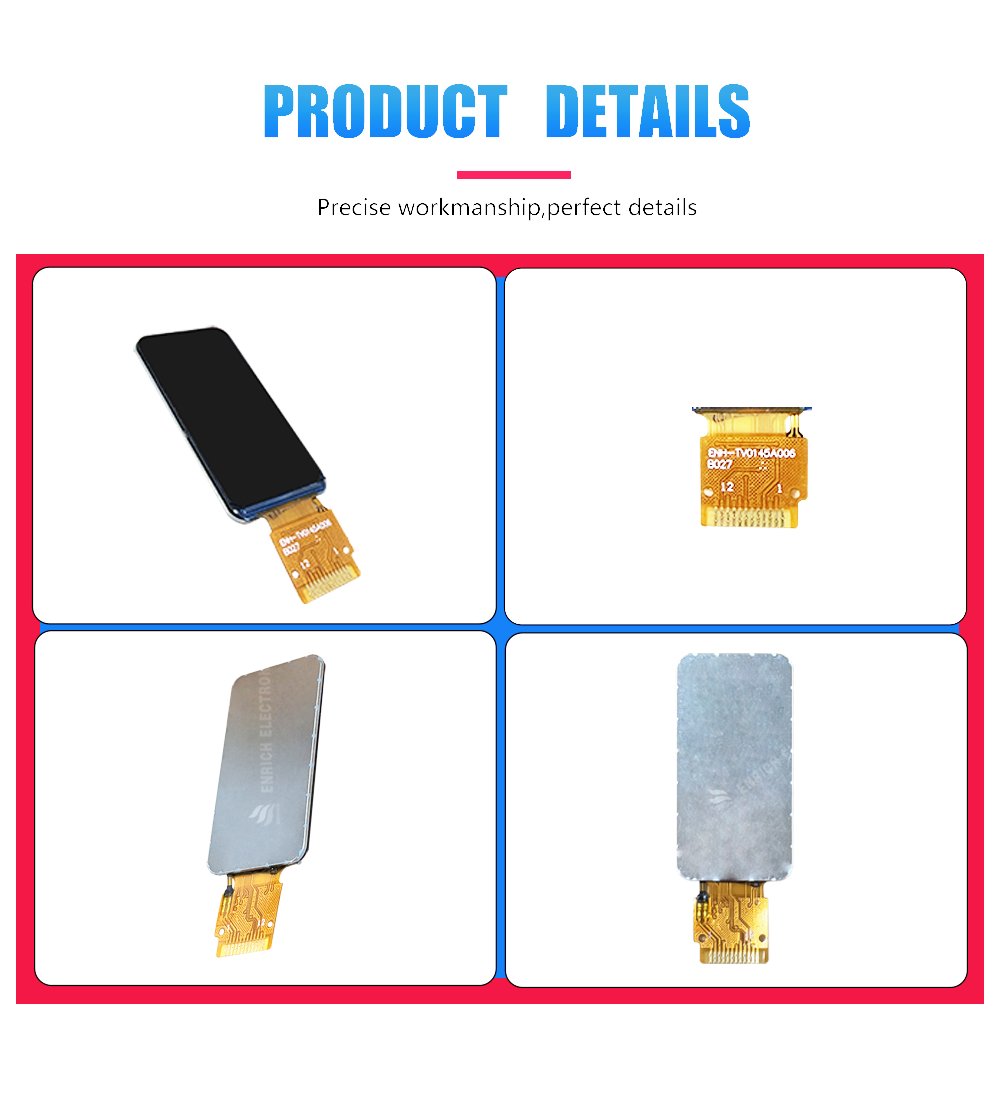 1.45 Inch Rounded Rectangle IPS TFT LCD Display 172x320 Resolution ST7789P3 4 SPI Interface