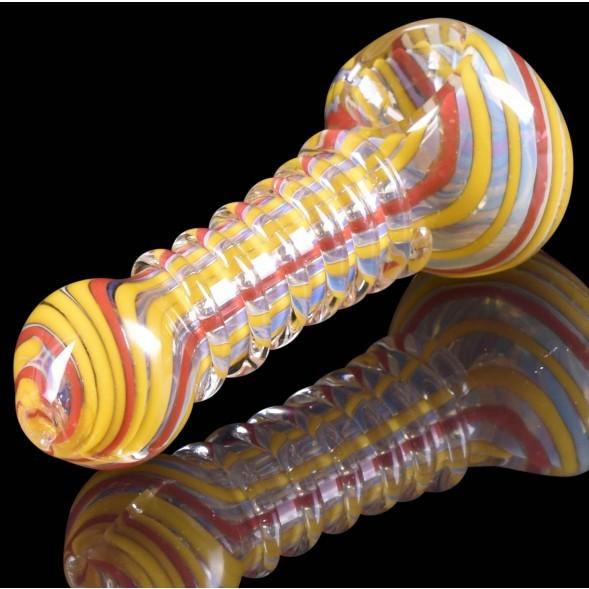 a mão 4.5inch de vidro conduz a mão que contínua manchada clara da bacia da boca o vidro fundido Bongs 90g