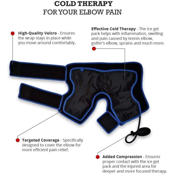 Therapy Surgery Inflatable Air Pump Compression Ice Pack Injuries Pain Relief