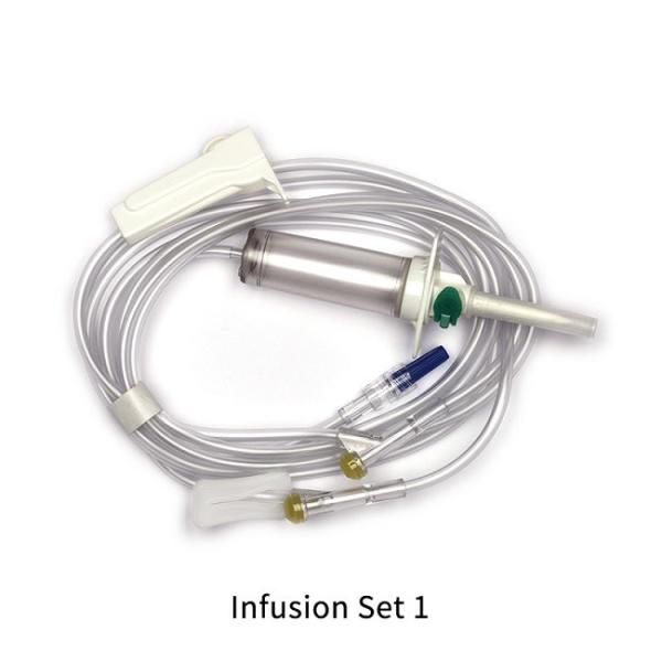 Medical Single Iv Infusion Giving Set Infusion Set With Burette