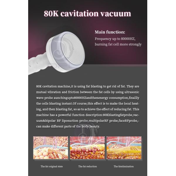 Radio Frequency S Shape 80k Ultrasonic Cavitation Vacuum Massage Bipolar Rf Fast Slimming Machine