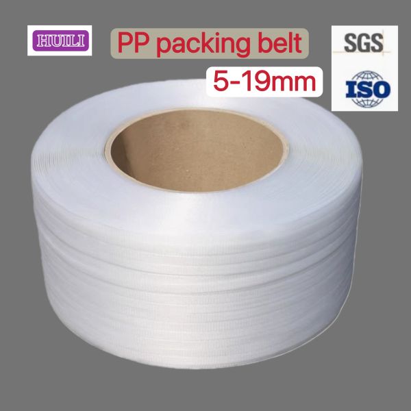 White PP packing straps 5-19mm PP strapping PP packaging belt  for automatic strapping machines
