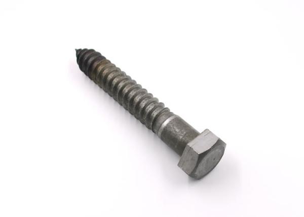 5 Inch Long Steel Wood Screws , Field Construction Structure Hex Lag Bolts