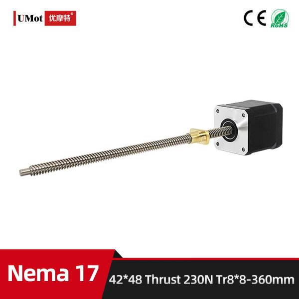 42mm Nema 17 Trapezoidal Thread Rod Linear Motion Actuator for Precision Control