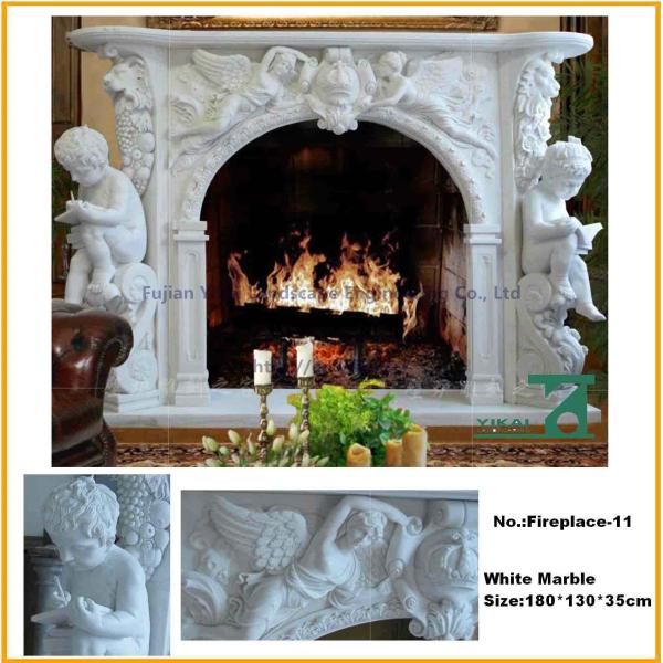 Hand Carved Marble Fireplace Shelf
