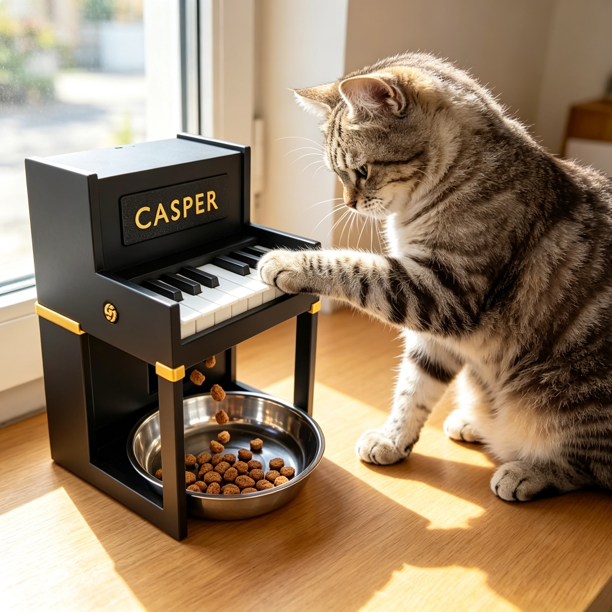 Vintage Upright 3D Printed Pet Accessories Personalized Piano Slow Food Dispenser
