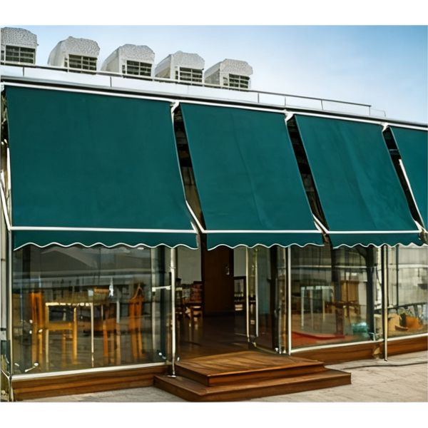 Commercial Grade Street Cafe Awning Waterproof Fabric with Custom Printing