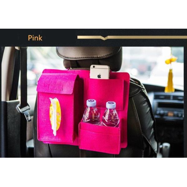 Anti Kicking Car Seat Back Storage Bag Water Resistant Easy Cleaning